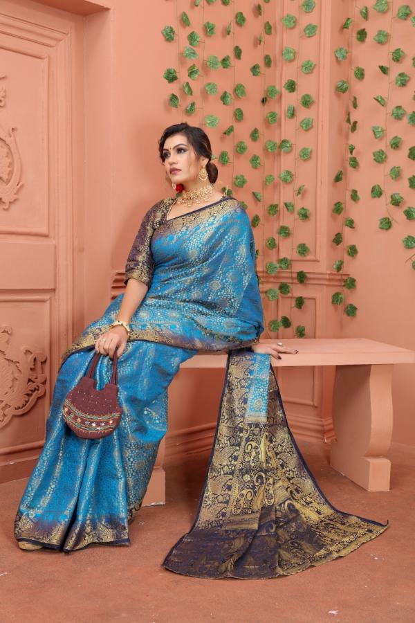 Macazo Bindi 1 Banarasi Soft Silk Designer Saree Collection